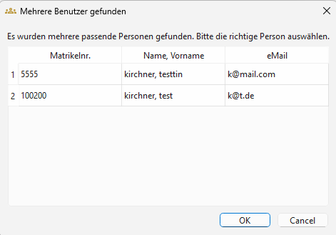 Mehrere Nutzer gefunden