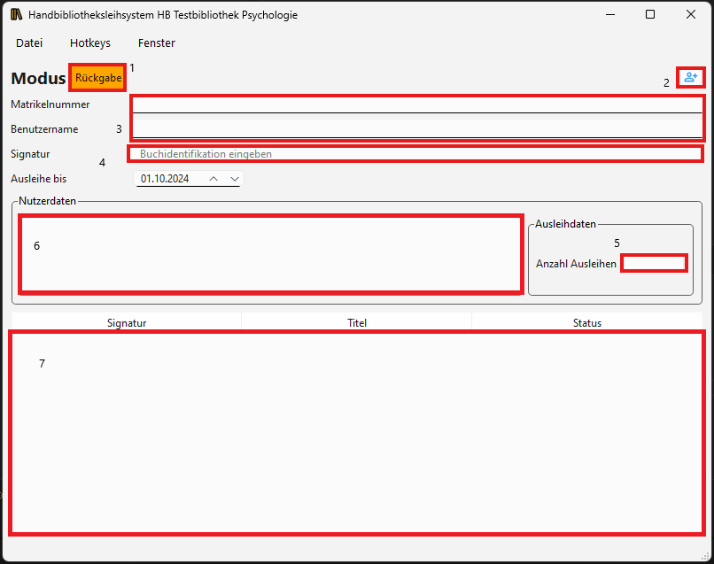 Nutzeroberfläche ohne Bewerkungen