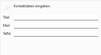 Kontaktdaten für neuen Professor